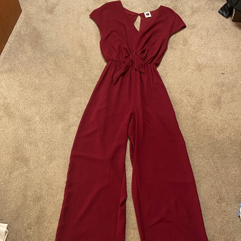 Chic Maroon Jumpsuit- worn once!!